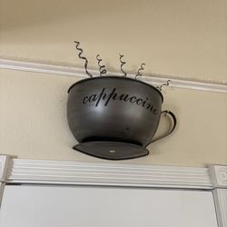 Decorate wall cappuccino cup
