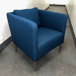 Modern Contemporary Ekero Ikea Blue Accent Armchair Sofa 