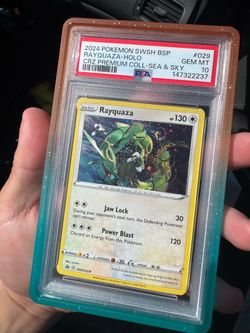 2024 POKEMON SWSH BS PROMO CROWN ZENITH SEA & SKY P.COL #SWSH029 RAYQUAZA PSA 10