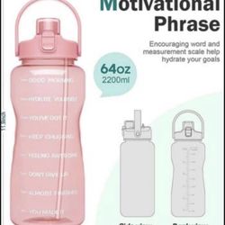 Brandnew Half Gallon Water Bottles With Straw, 64 oz Water Bottle With Times To Drink, Water Jug, Large Motivational Water Bottle, Sports Water Bottle
