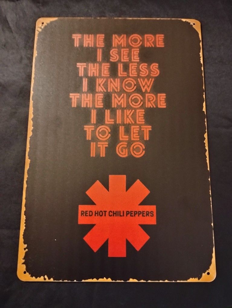 Red Hot chili peppers 8 inch x 12 inch Wall Decor NEW