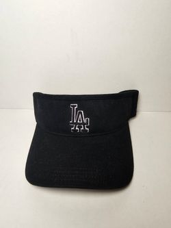 Annco Unisex LA Black w/ White Adjustable Visor 100% Cotton