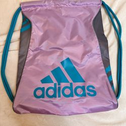 Adidas Drawstring Backpack | Pink/gray/teal/outdoor 