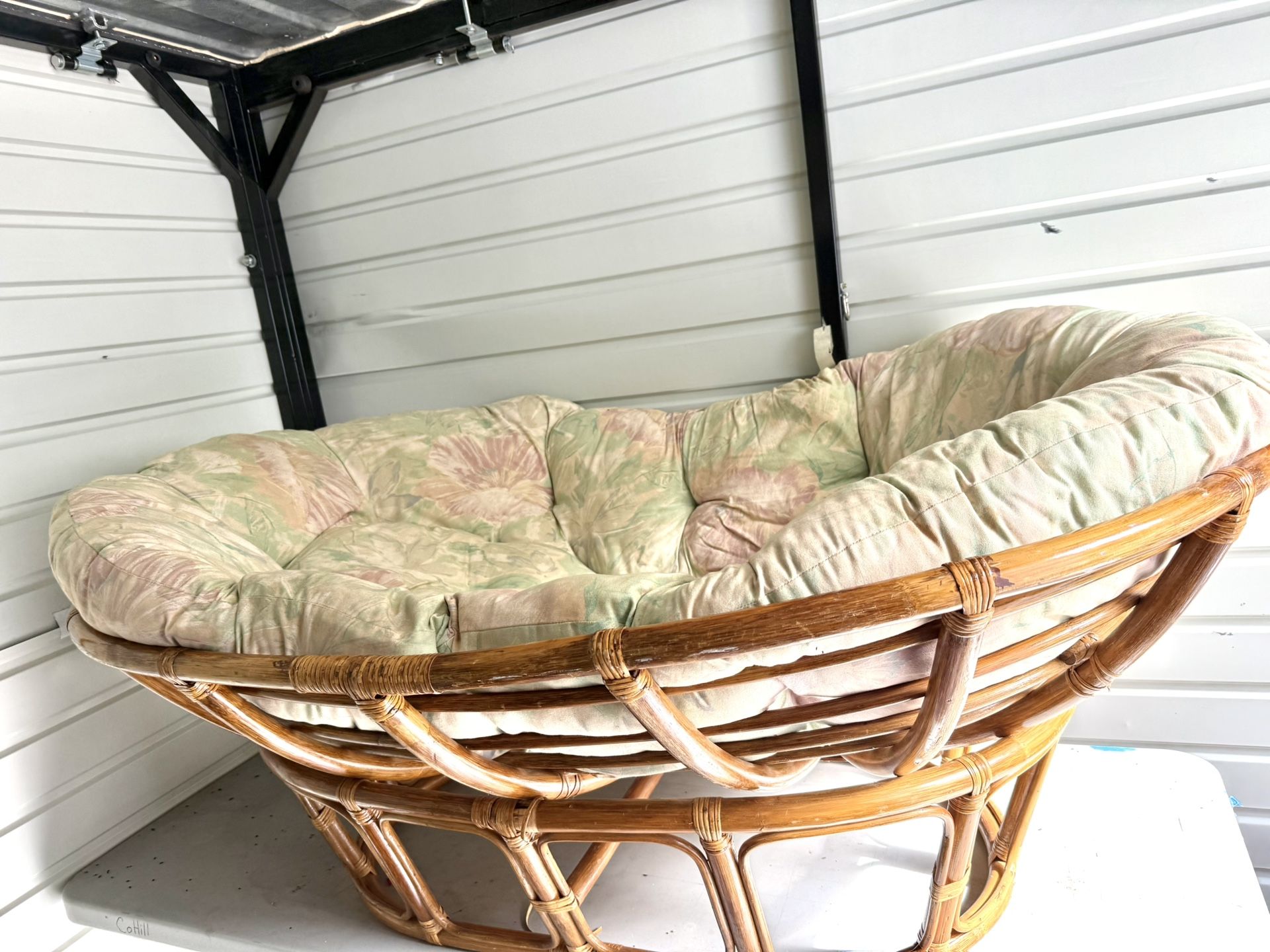 Papasan Chair β Real Rattan Frame + Cushion!