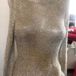 Gold transparent dress