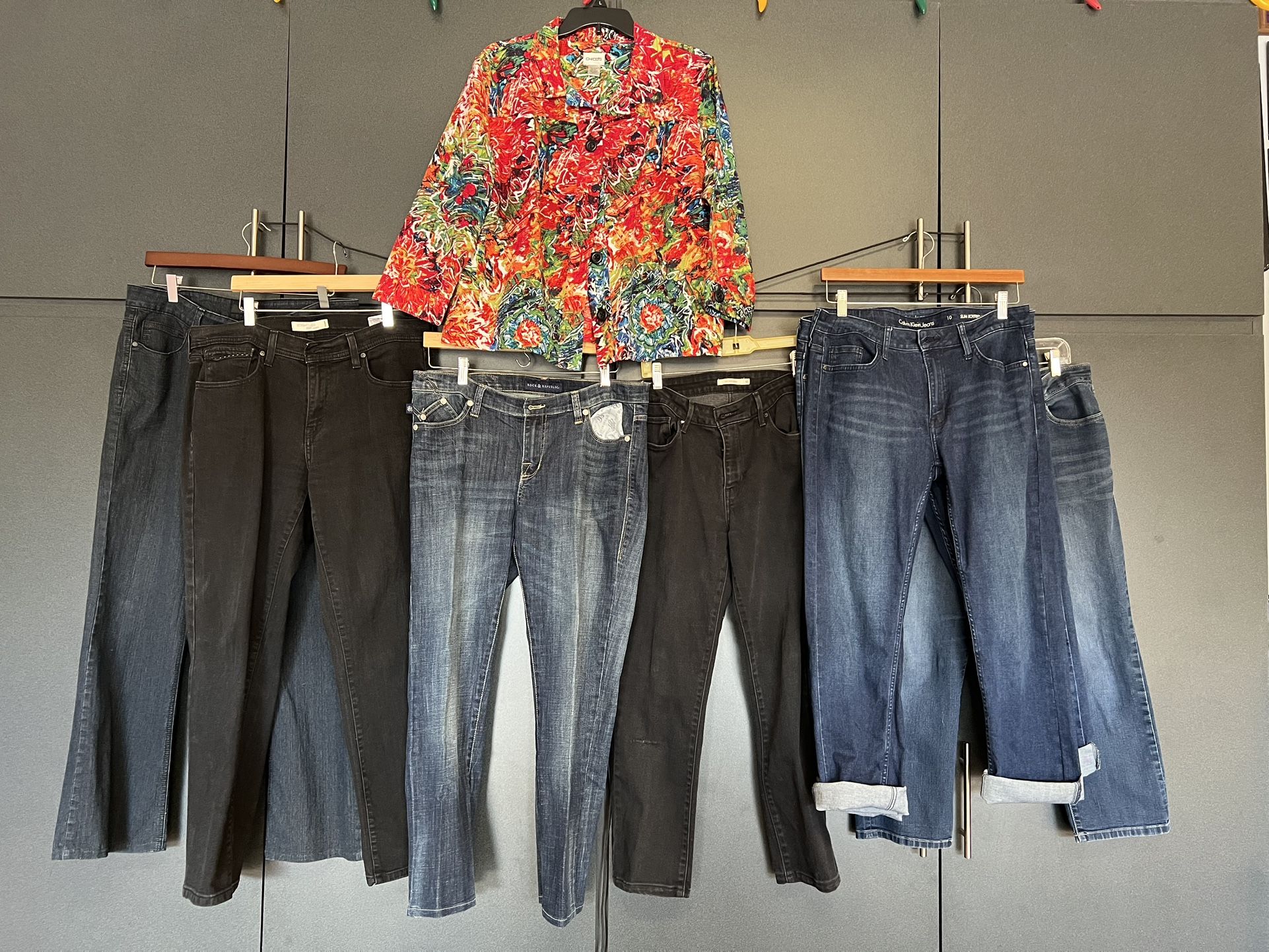 Women Jeans (7) Pairs ,Lightweight Jacket $10 Each