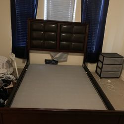 Queen Bed Frame & Box Spring Set (Matress Included)
