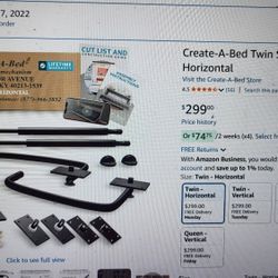 Murphy Bed Kit New In Box Twin Size