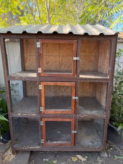 Outdoor Wooden Animal Hutch Cage Coop