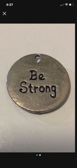 "Be Strong" Sand Dollar Silver Pendant