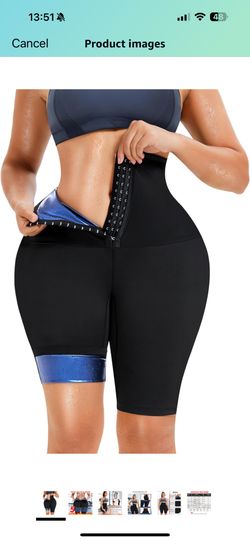 KUMAYES Sauna Sweat Pants for Women High Waist Slimming Shorts Compression Thermo Workout Exercise Body Shaper Thighs