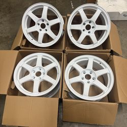 New 17 Inch Rays Volk Racing Style Rims Wheels 17x8 +42 (5x114.3) CB: 73.1 Squared Set