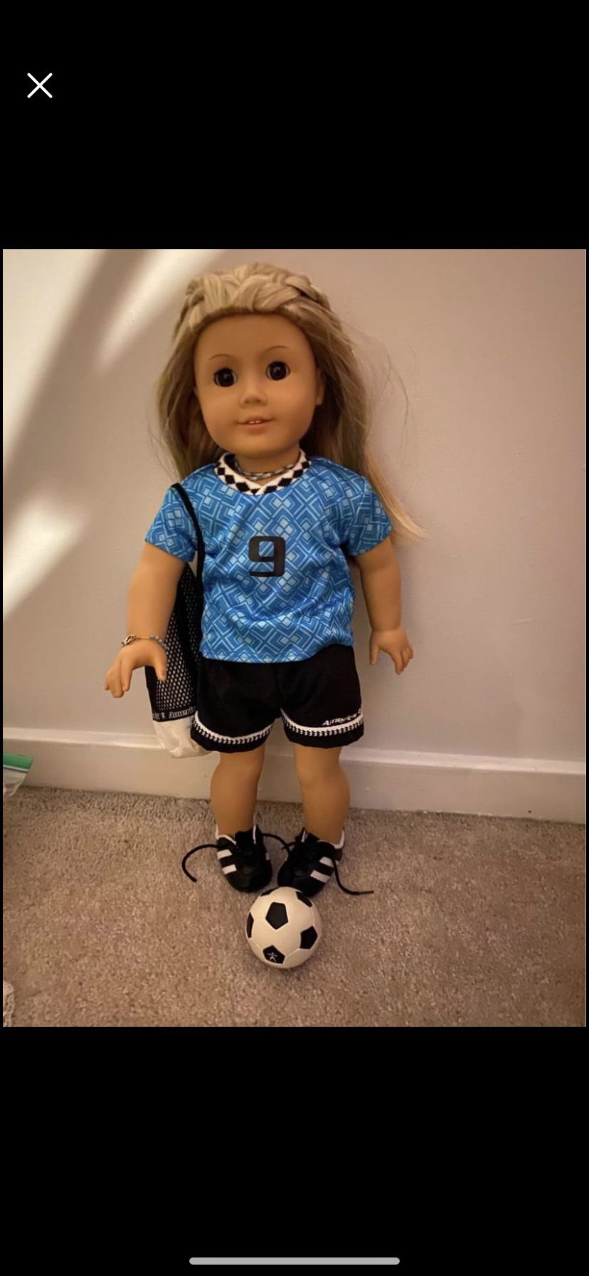 American girl doll retired soccer outfit