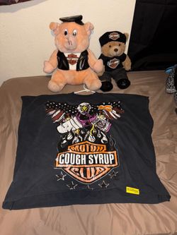 Size M Harley Davidson Awful lot of cough syrup cut off tee