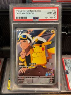 PSA 10 Captain Pikachu 09 CBB1 CS Chinese Pokemon