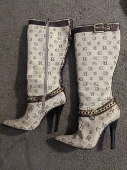 Womens Knee High Heeled Boots