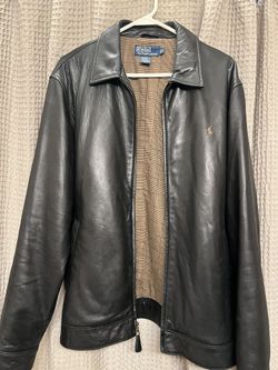 Vintage Leather Polo Jacket 