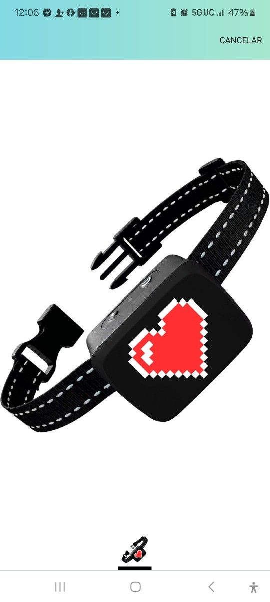 Small Dog Bark Collar (Model 11) Black
