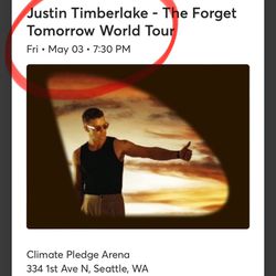 Justin Timberlake Friday  5/3 show  7:30p