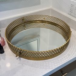 Coffee Table Tray Brass Gold