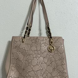 Micheal Kors Purse Baby Pink Floral Tote Purse