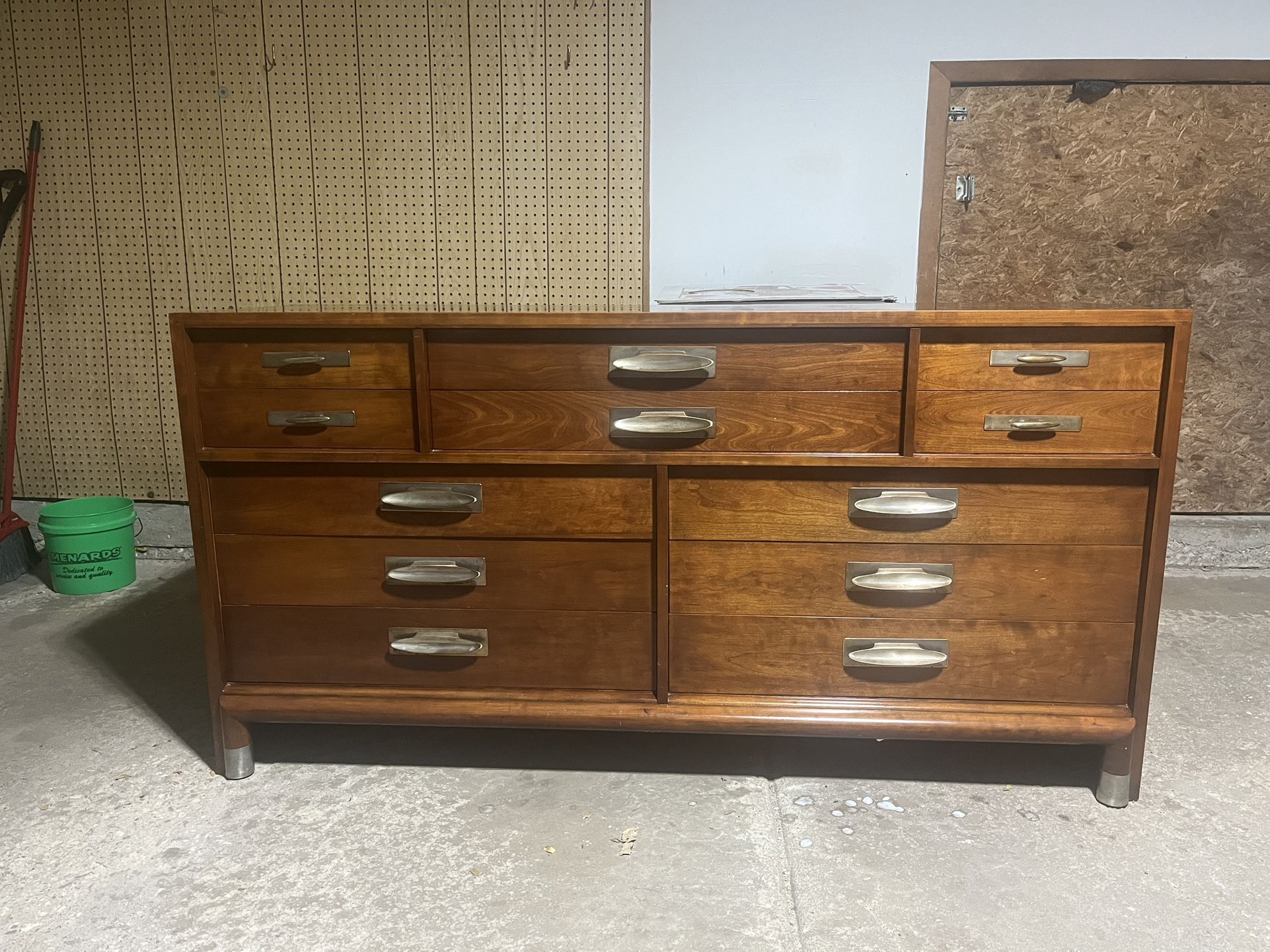 Willet Mid-Century Solid Cherry 11-Drawer Dresser
