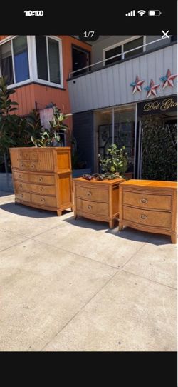 Well made solid wood Dresser with nightstands