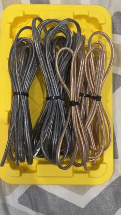 Home Theater Audio Cable Lot - Speaker Wire, RCA, Subwoofer, Optical