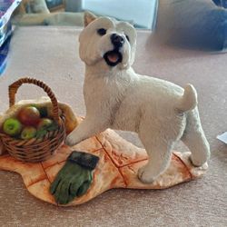 New, In Box , West Highland Terrier Ceramic Sculpture.  Great Gift Fir A Westie Owner!