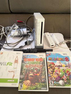 Wii bundle with Mario party 8 and donkey Kong