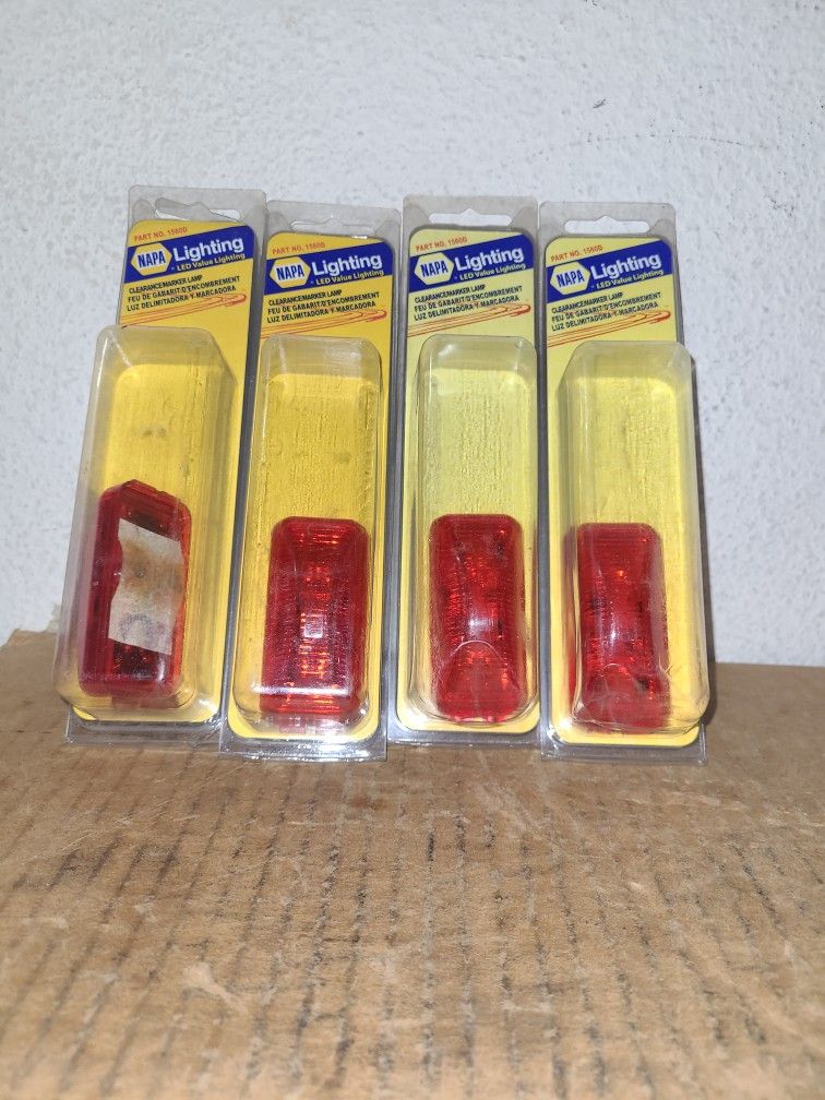 (4) Truck-Lite 1560D LED Red Clearance Marker Lamp 12v