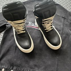 Rick Owens Geobasket Black Milk 