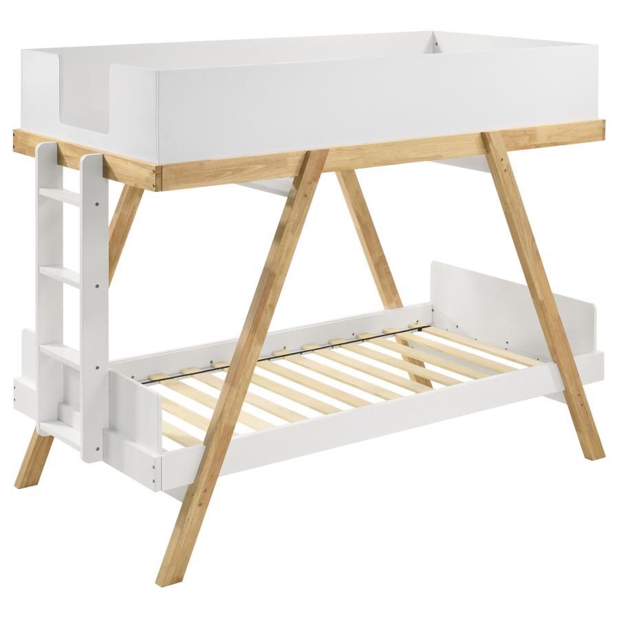 White A Frame Bunkbed