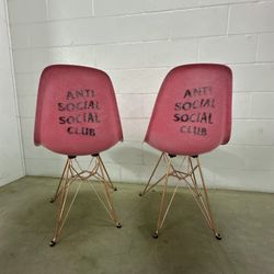 Brand New Antisocial Social Club x Modernica Eiffel Chair Limited Edition ASSC Stussy Supreme TNF palace