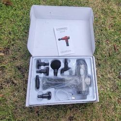 Muscle Massage Gun, 6 Heads, 8-Speed Adjustable, USB Charging, Electric Body Massager for Pain Relief