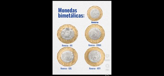 Monedas de 20 pesos Mexicanos