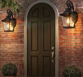 2-Pack 1-Light Wall Lighting Porch Light, Outdoor Lantern Black Wall Sconce Light Fixture, E26, No Bulbs Included