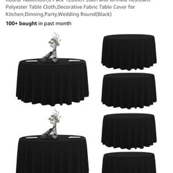 Black Round Tablecloths - New!!!!