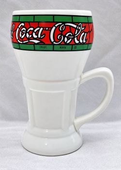 Vintage Coca Cola Frank's Mann Made Mugs Pedestal Stein 1970s