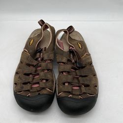 KEEN women Brown Leather Waterproof Sport Sandals size 9