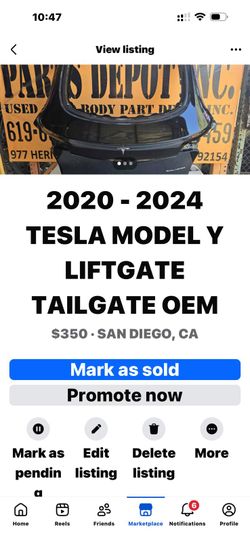 2020-2024 tesla. Model  y  tailgate oem