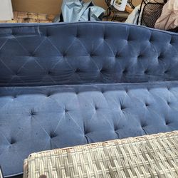 LIVING ROOM CLASIC VELVET BLUE SET 3 PIECES