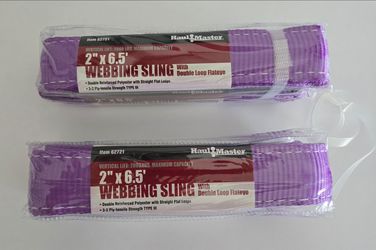 Webbing Slings For Heavy Lifting 2" x 6.5 ft NEW