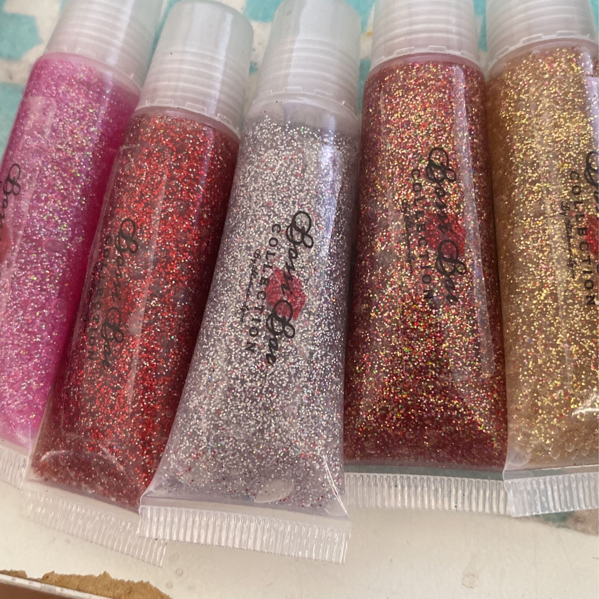 Set Of 12 Glitter High Shine Lip Gloss