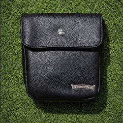 Chrome Hearts Black Leather Hot Pot Crossbody Bag