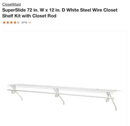 COMPLETE CLOSET MAID SHELVING