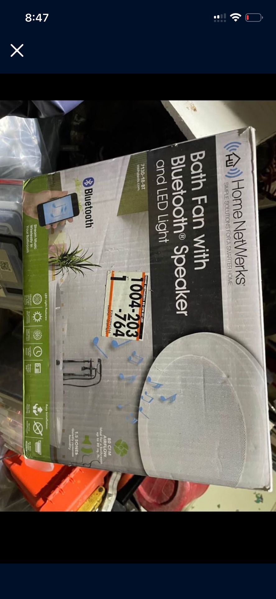 Bath Fan With Bluetooth Speaker