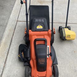 Black And Decker 13 Amp Electric Mower And An Electric Edger For Sale