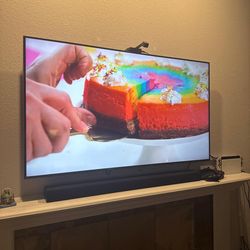 Samsung 50” Smart TV with Soundbar & Deep Bass