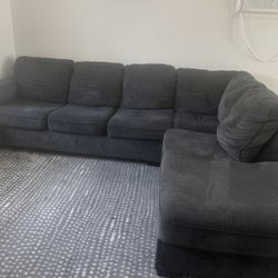 Left L Shape Couch Soft Velvet 